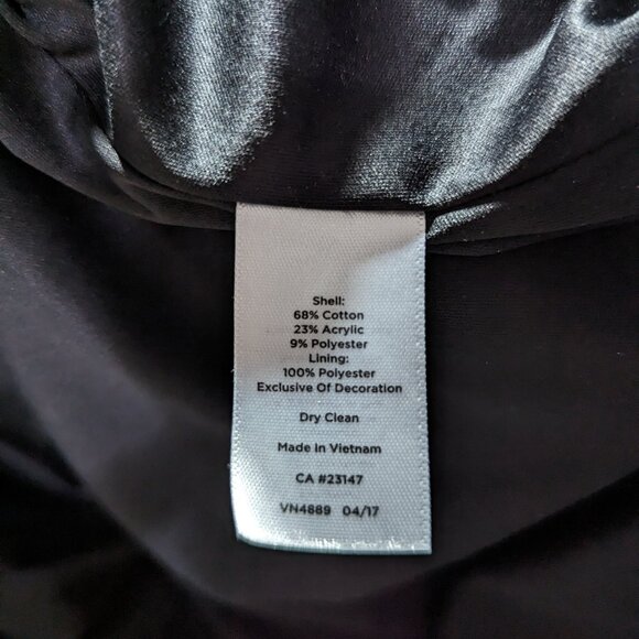 Talbots Tweed Dress Womens 22W Black White Zip Back Short Sleeve Shift Midi Knee - Picture 6 of 6